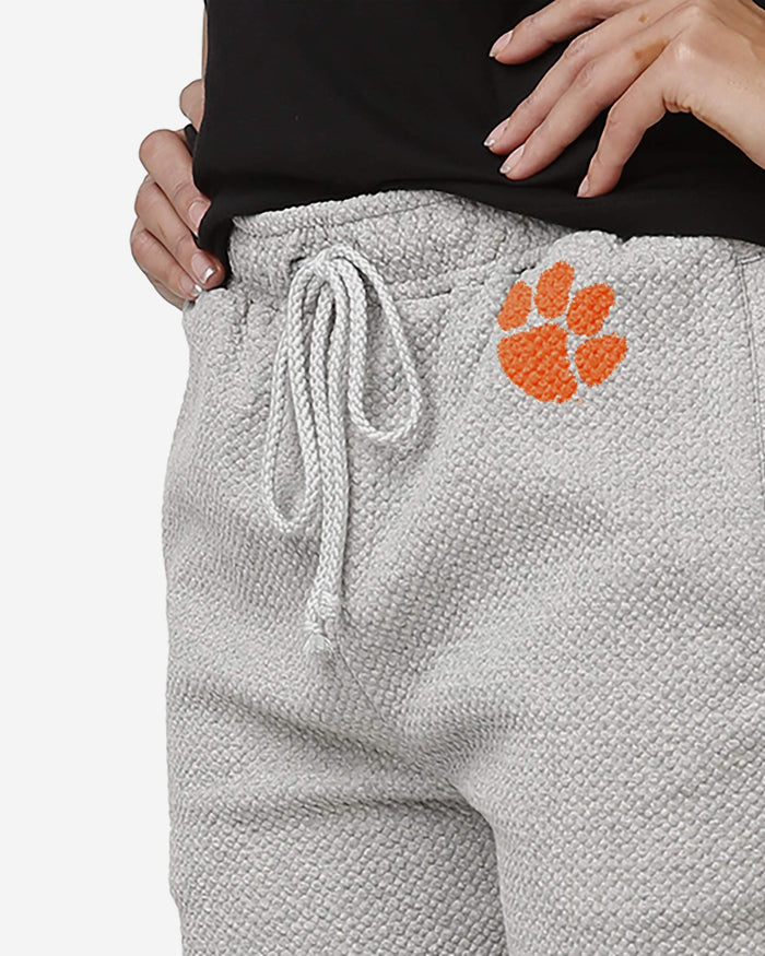 Clemson Tigers Womens Gray Woven Joggers FOCO - FOCO.com