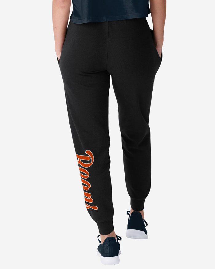 Chicago Bears Womens Script Wordmark Black Joggers FOCO - FOCO.com