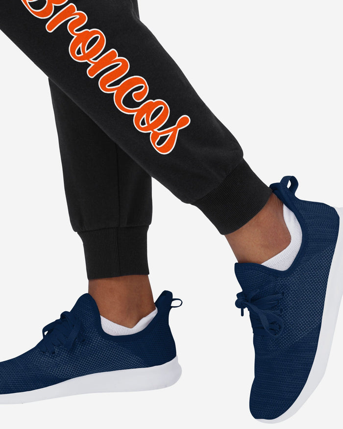 Denver Broncos Womens Script Wordmark Black Joggers FOCO - FOCO.com