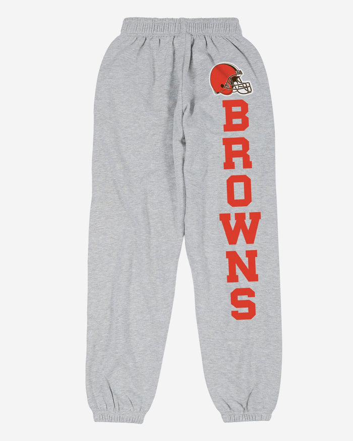 Cleveland Browns Womens Big Wordmark Gray Sweatpants FOCO - FOCO.com