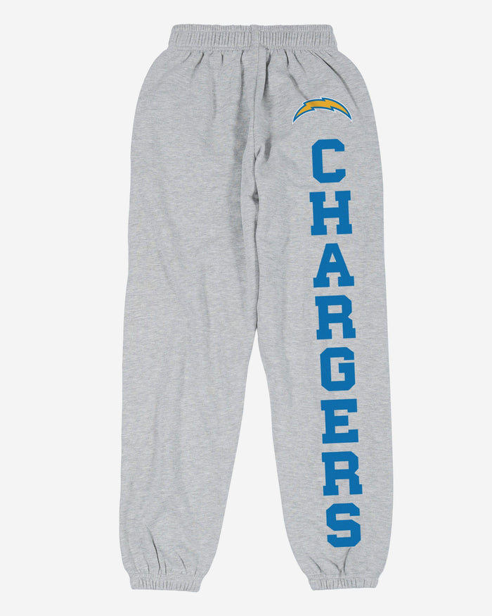 Los Angeles Chargers Womens Big Wordmark Gray Sweatpants FOCO - FOCO.com