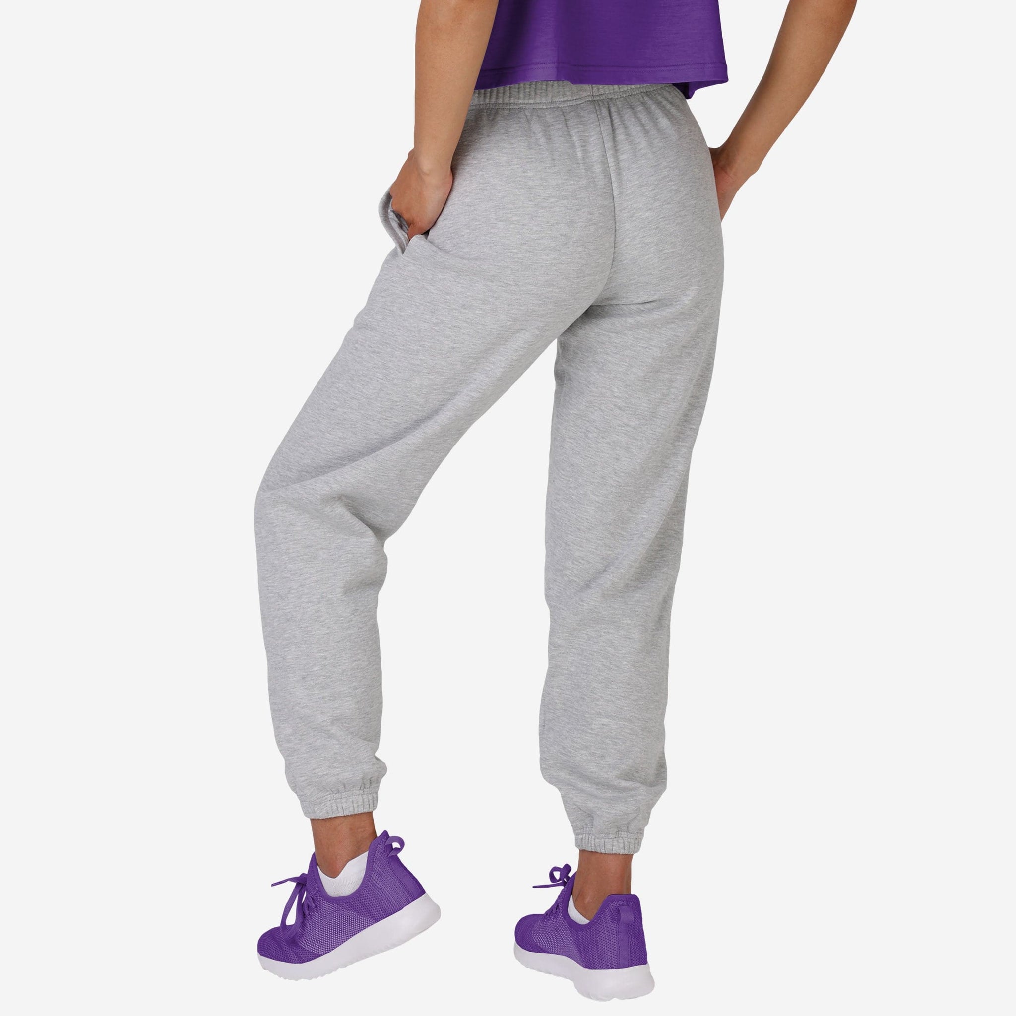 FOCO Minnesota Vikings Womens Gray Woven Joggers, Size: 2XL