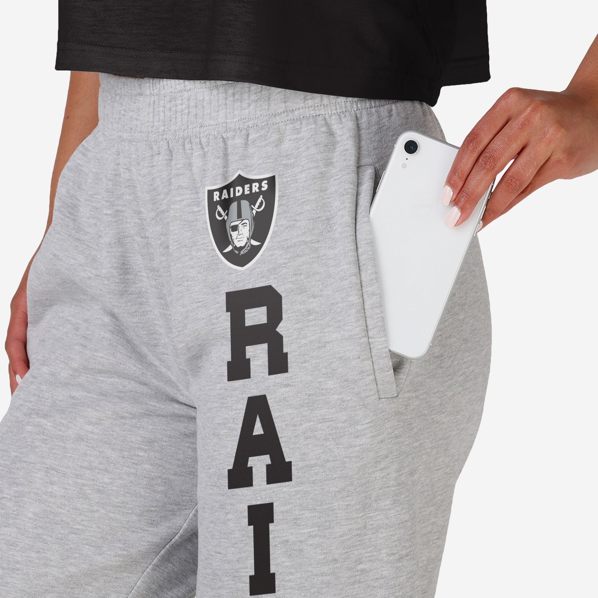Las Vegas Raiders Womens Big Wordmark Gray Sweatpants