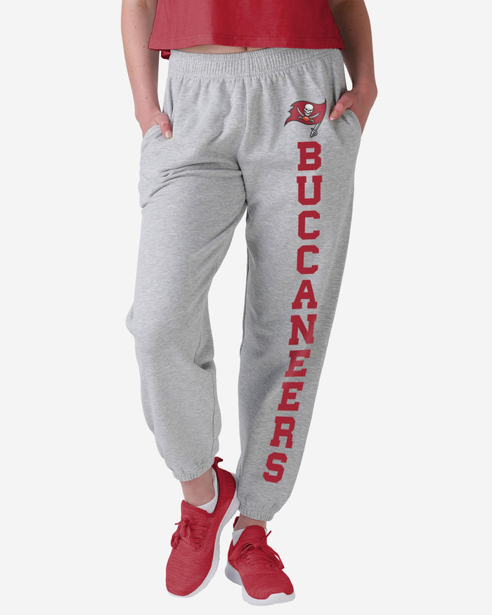 FOCO Tampa Bay Buccaneers NFL Womens Big Wordmark Gray Sweatpants