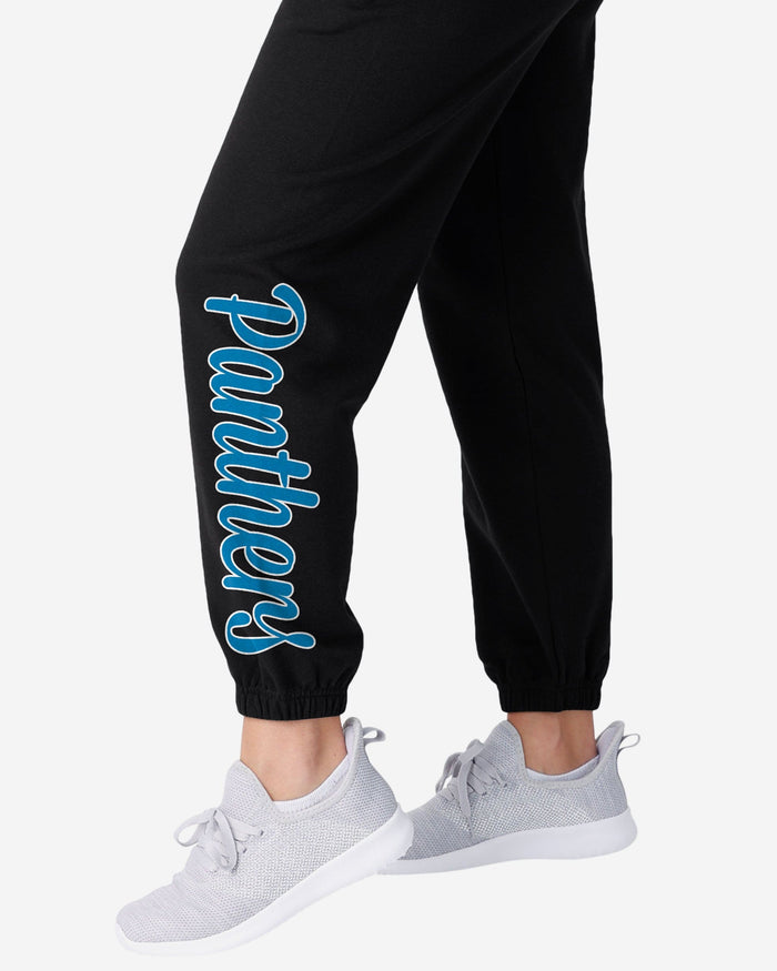 Carolina Panthers Womens Script Wordmark Team Color Sweatpants FOCO - FOCO.com