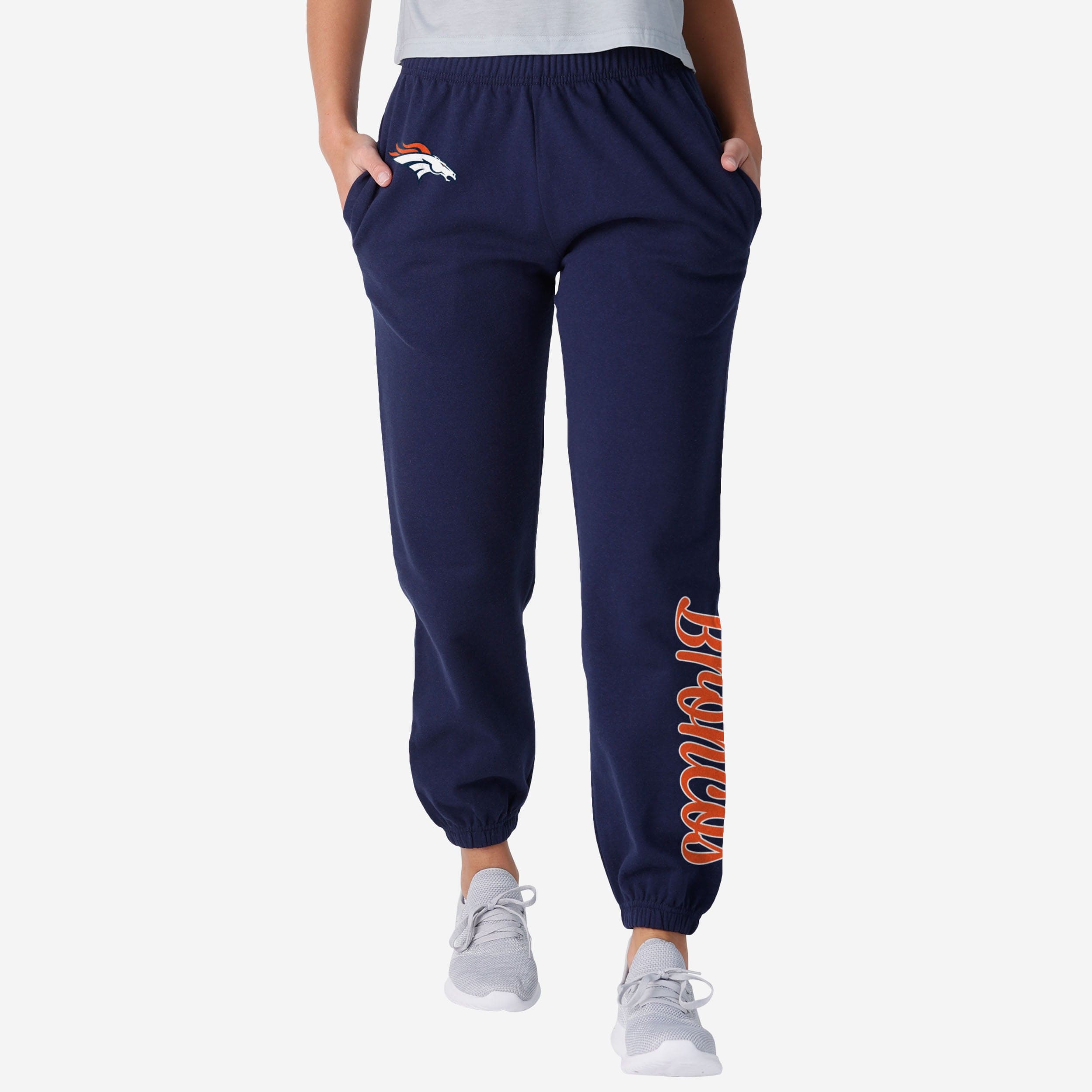 FOCO Denver Broncos NFL Womens Script Wordmark Team Color Sweatpants