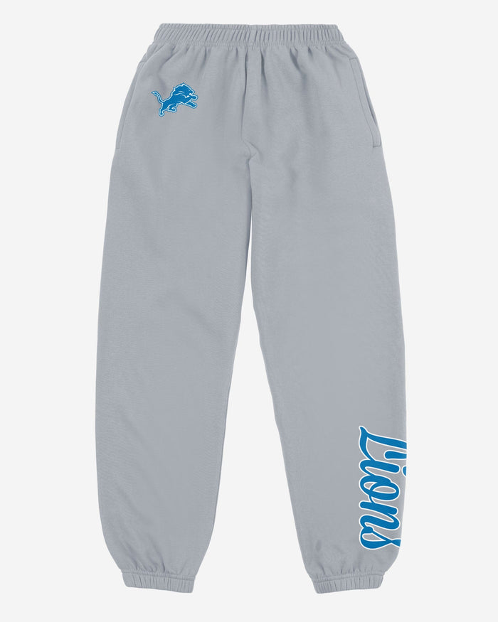 Detroit Lions Womens Script Wordmark Team Color Sweatpants FOCO - FOCO.com