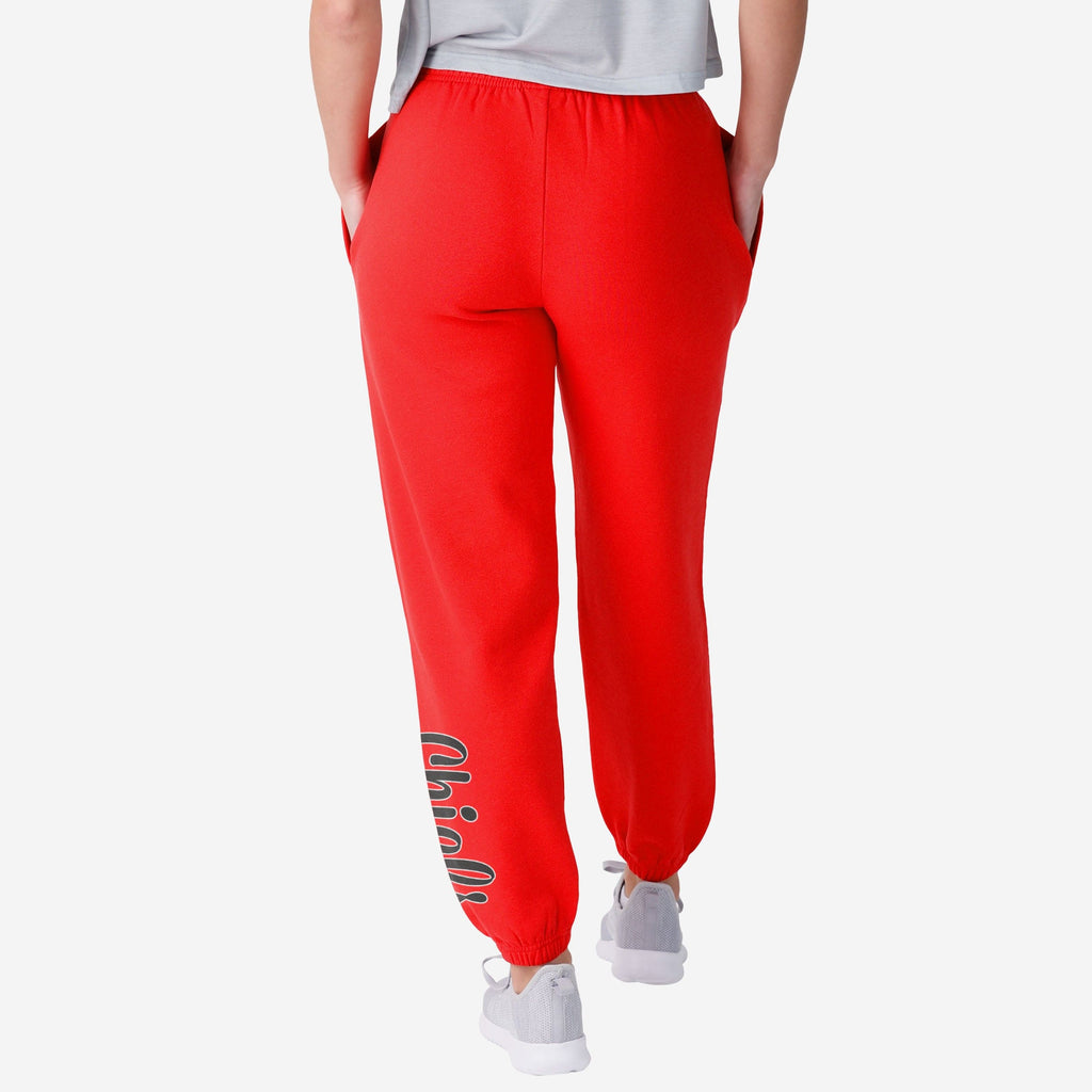 Kansas City Chiefs Womens Script Wordmark Team Color Sweatpants FOCO