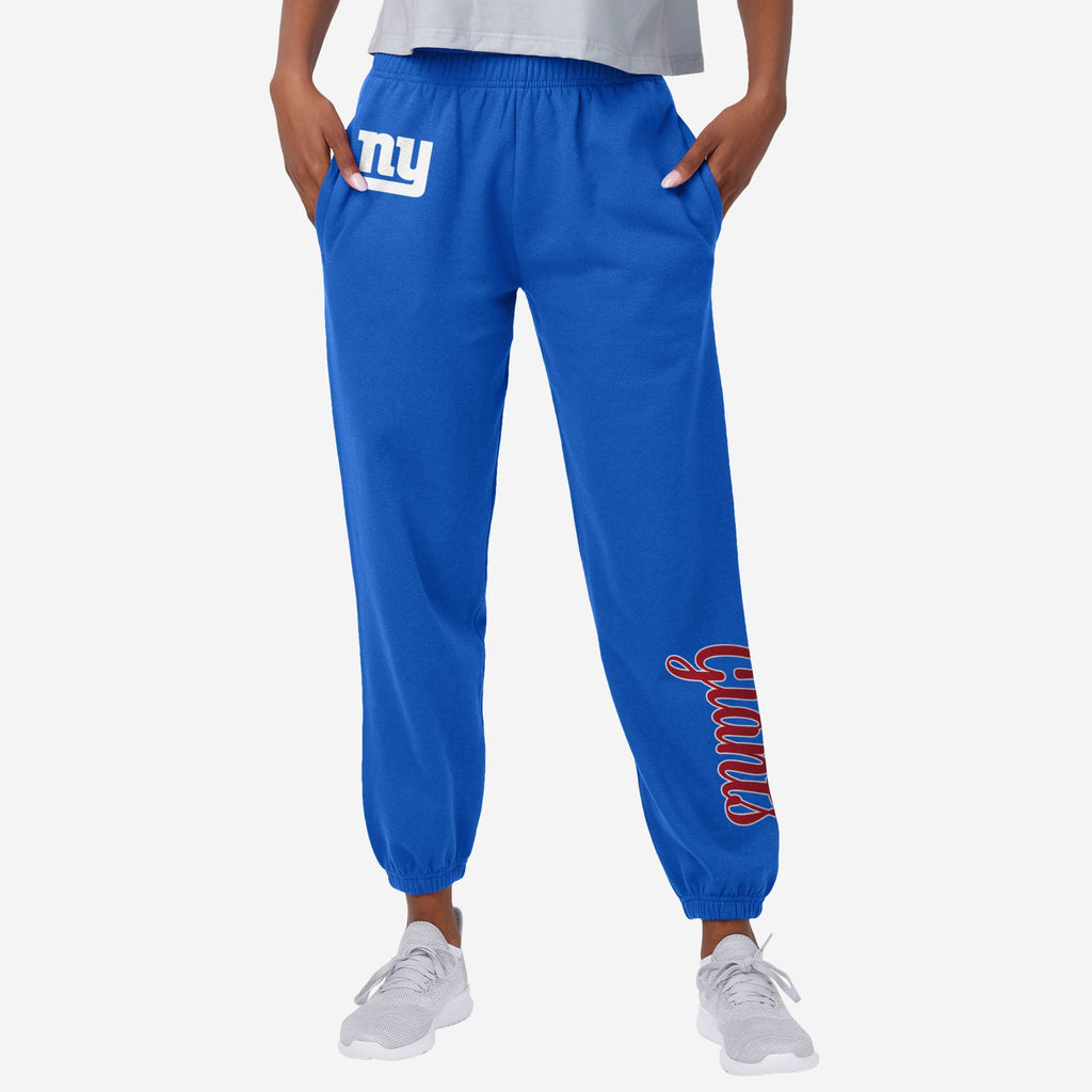 New York Giants Womens Script Wordmark Team Color Sweatpants FOCO S - FOCO.com