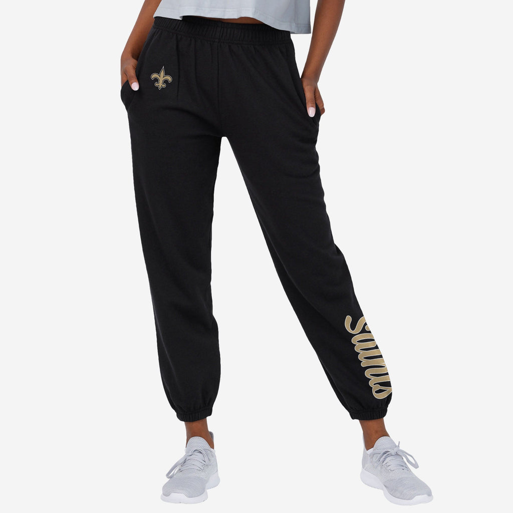 New Orleans Saints Womens Script Wordmark Team Color Sweatpants FOCO S - FOCO.com