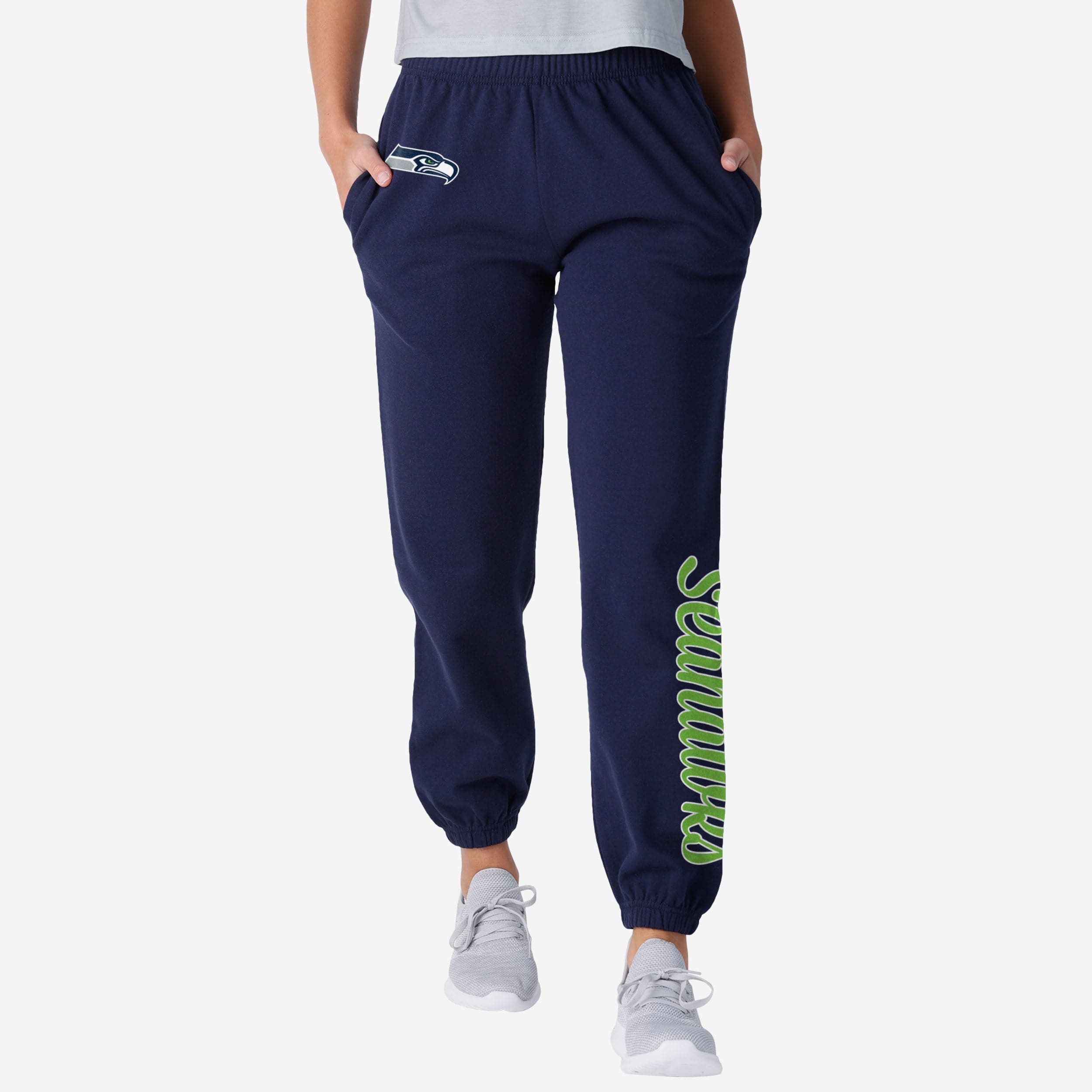 FOCO Seattle Seahawks NFL Womens Big Wordmark Gray Sweatpants