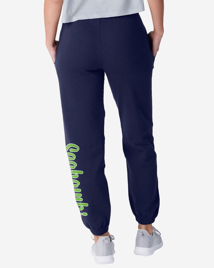 Seattle Seahawks Womens Script Wordmark Team Color Sweatpants FOCO - FOCO.com