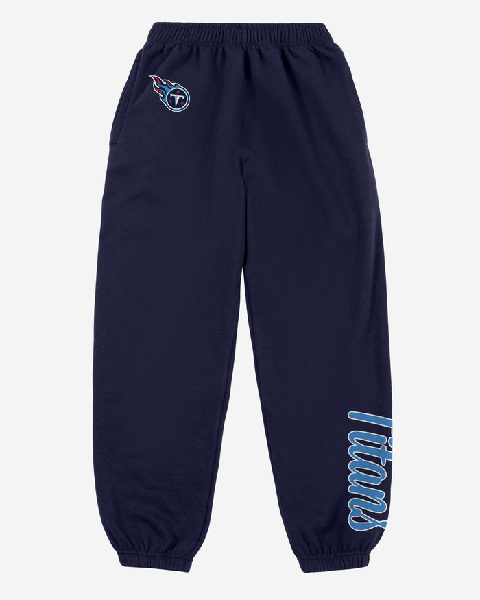 Tennessee Titans Womens Script Wordmark Team Color Sweatpants FOCO - FOCO.com