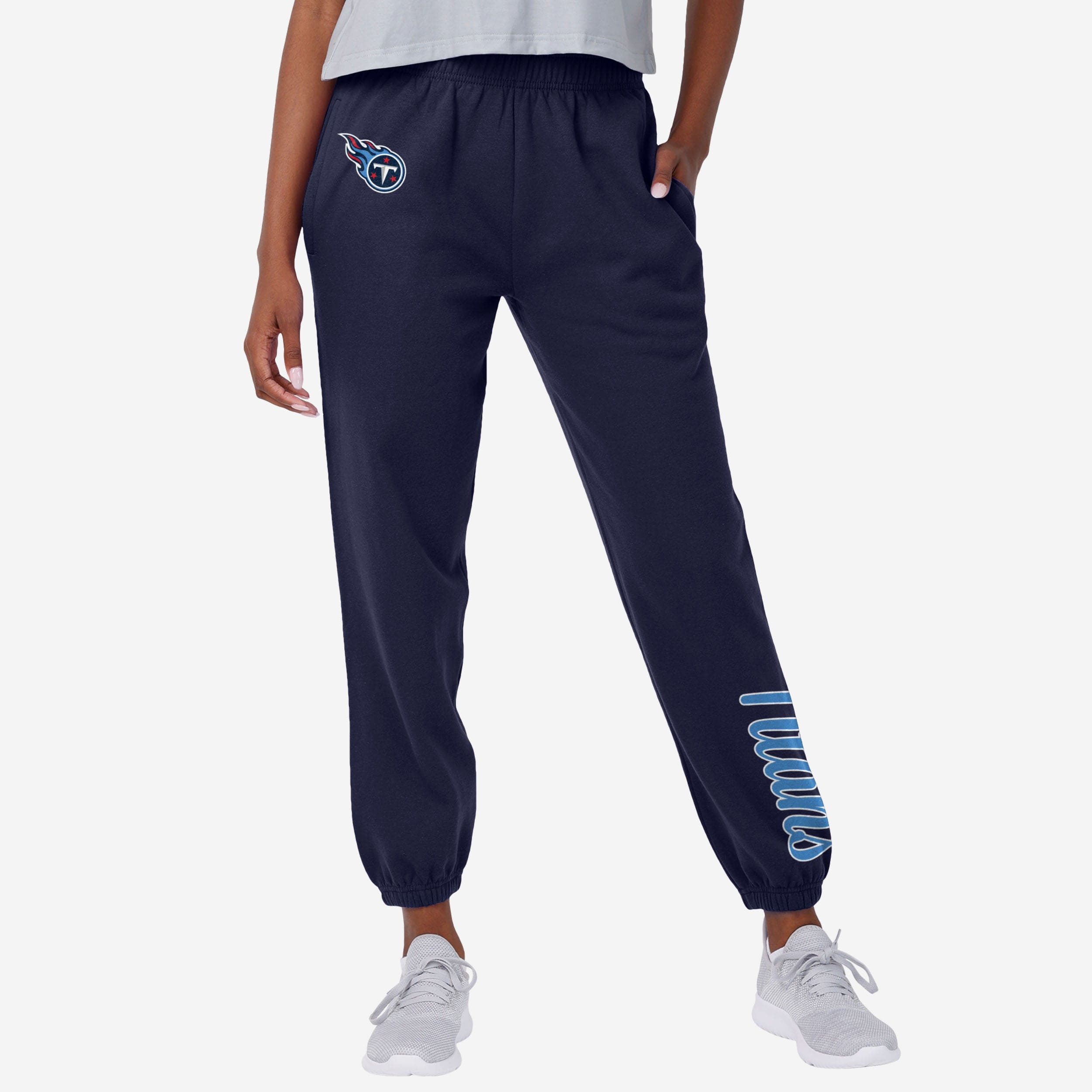 FOCO Tennessee Titans NFL Womens Script Wordmark Team Color Sweatpants