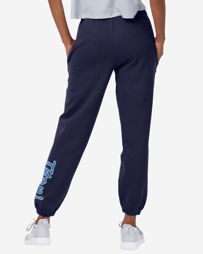 Tennessee Titans Womens Script Wordmark Team Color Sweatpants FOCO - FOCO.com