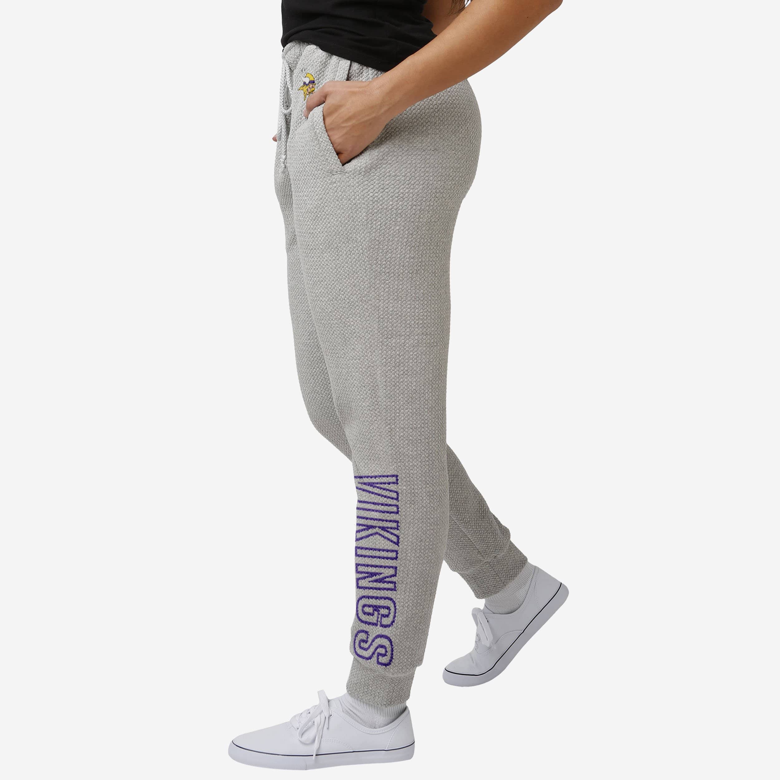 FOCO Minnesota Vikings NFL Womens Big Wordmark Gray Sweatpants