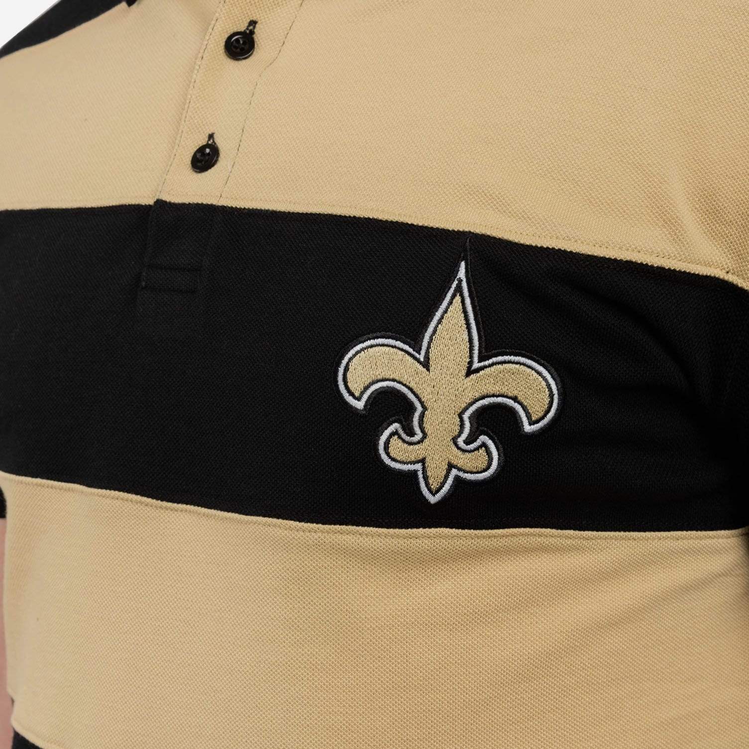 FOCO New Orleans Saints NFL Mens Striped Polyester Polo