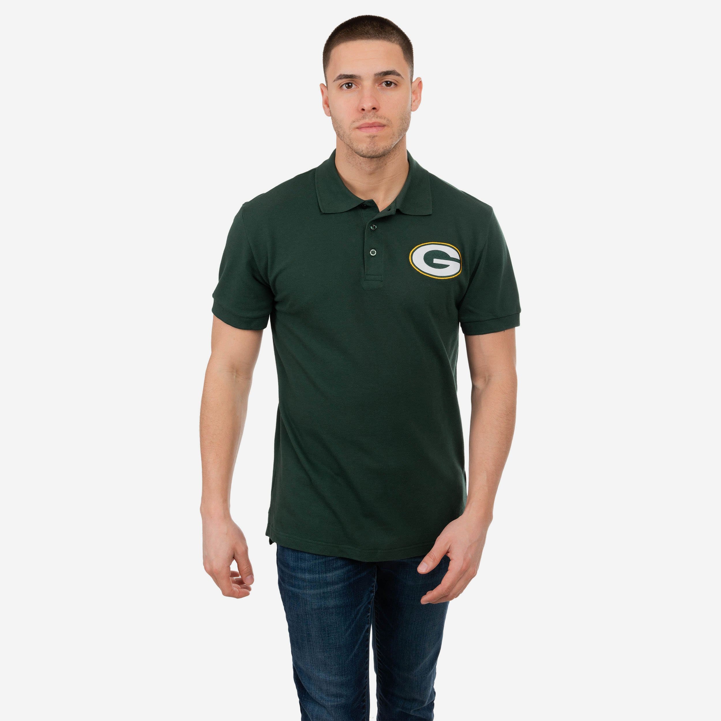 Green Bay Packers Tommy Hilfiger Color Block Polo - Gold/Green