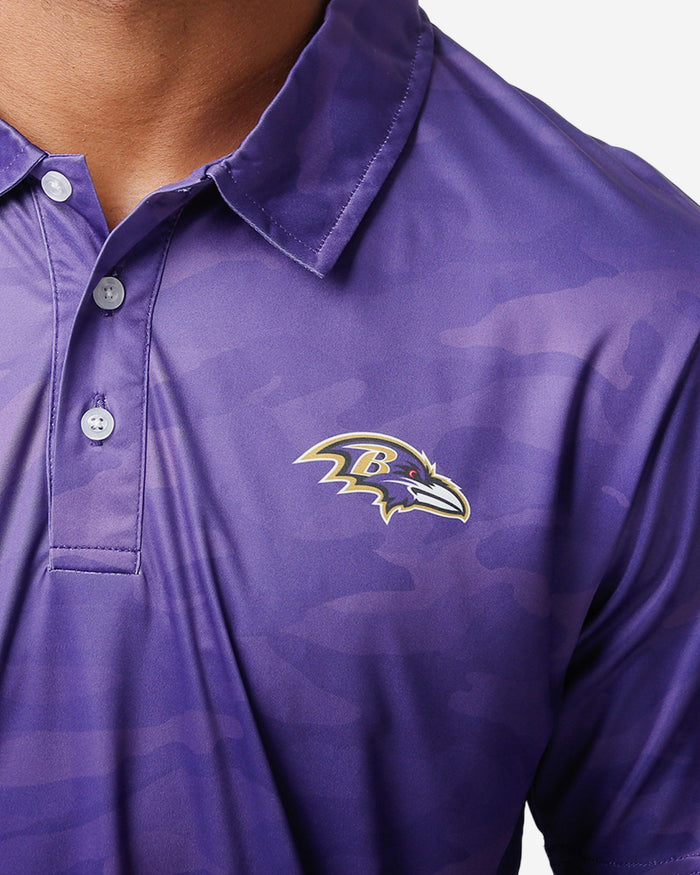 Baltimore Ravens Color Camo Polyester Polo FOCO - FOCO.com