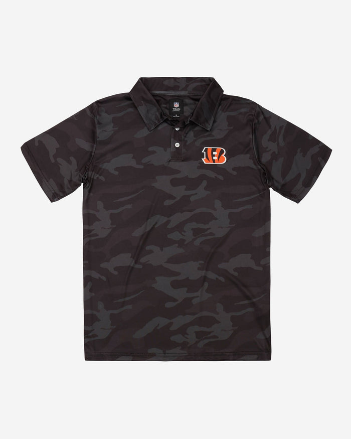 Cincinnati Bengals White Stripe Polyester Polo FOCO