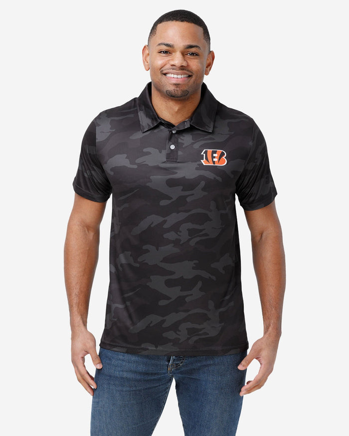 FOCO Cincinnati Bengals Color Camo Polyester Polo, Mens Size: 2XL