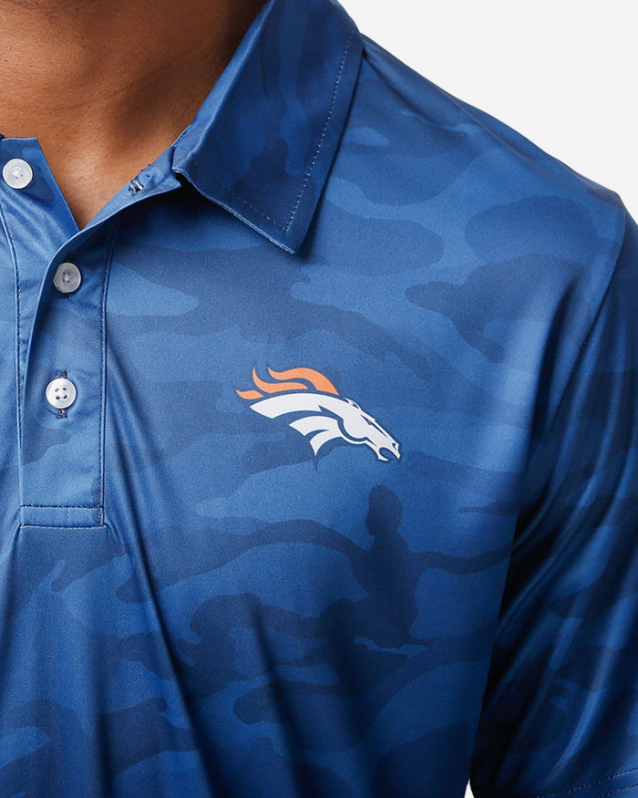 Denver Broncos Color Camo Polyester Polo FOCO - FOCO.com