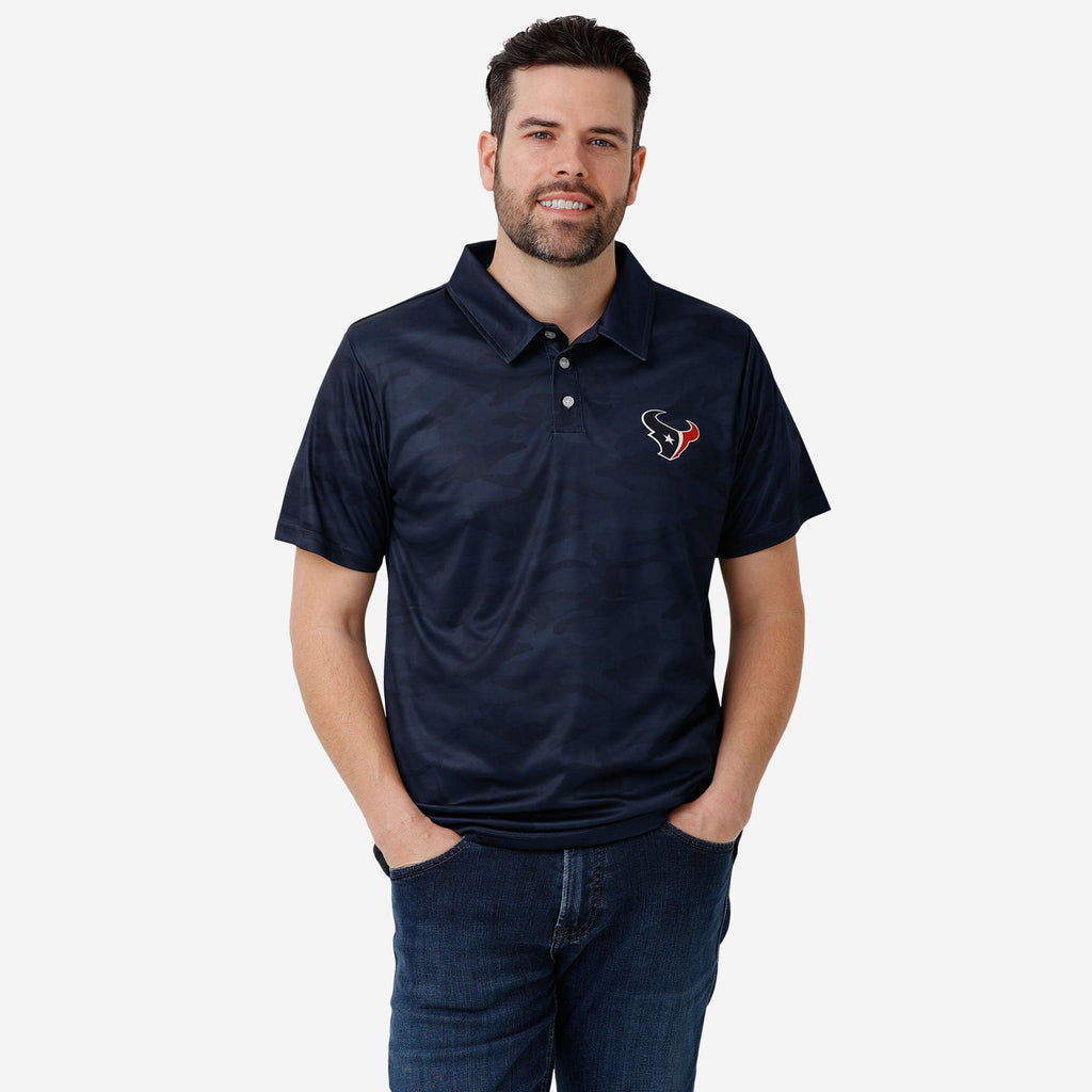 Houston Texans Color Camo Polyester Polo FOCO S - FOCO.com