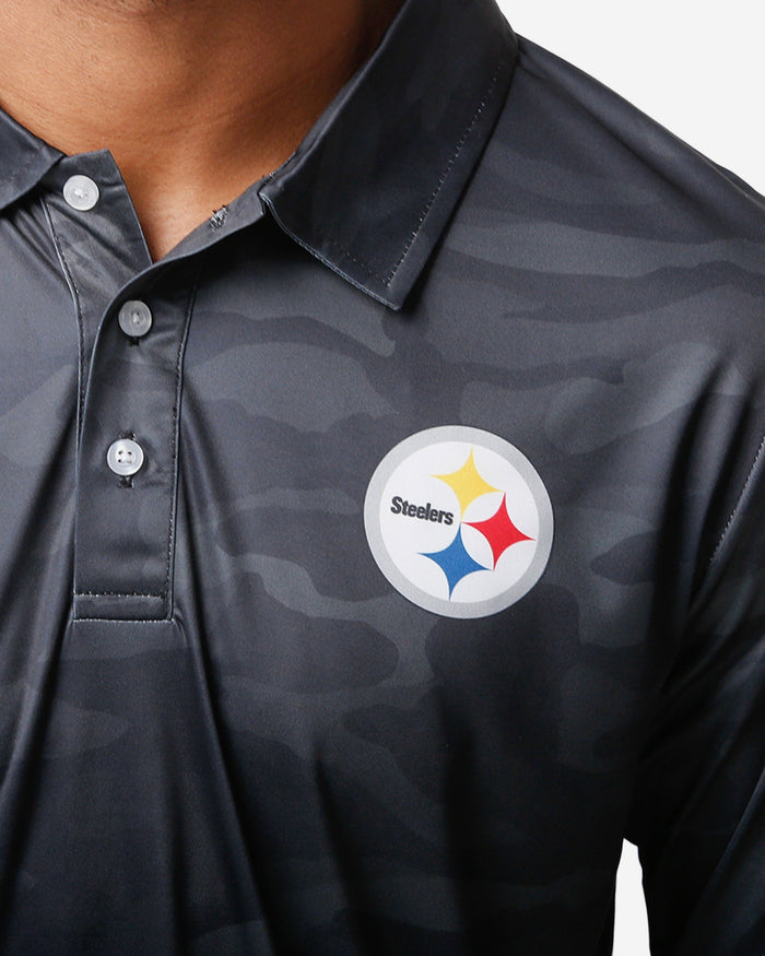 Pittsburgh Steelers Color Camo Polyester Polo FOCO - FOCO.com