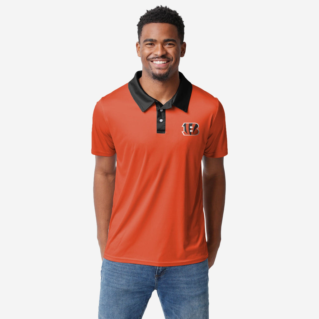 Cincinnati Bengals Nightcap Polyester Polo FOCO S - FOCO.com