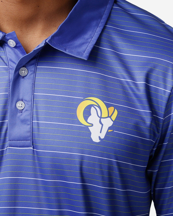 Los Angeles Rams Striped Polyester Polo FOCO - FOCO.com