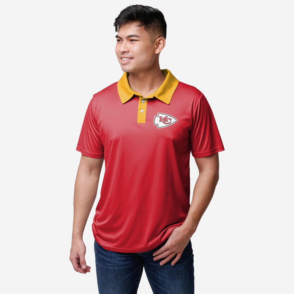 Kansas City Chiefs Workday Warrior Polyester Polo FOCO S - FOCO.com