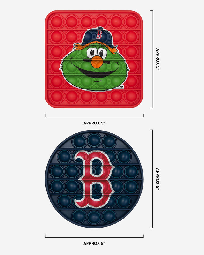 Boston Red Sox 2 Pack Ball & Square Push-Itz Fidget FOCO - FOCO.com