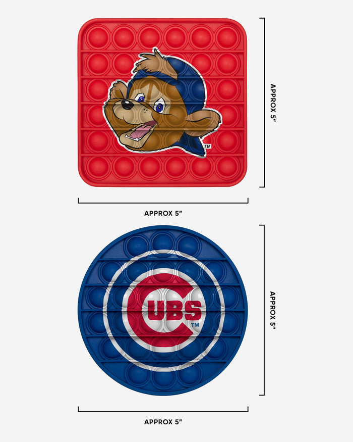 Chicago Cubs 2 Pack Ball & Square Push-Itz Fidget FOCO - FOCO.com