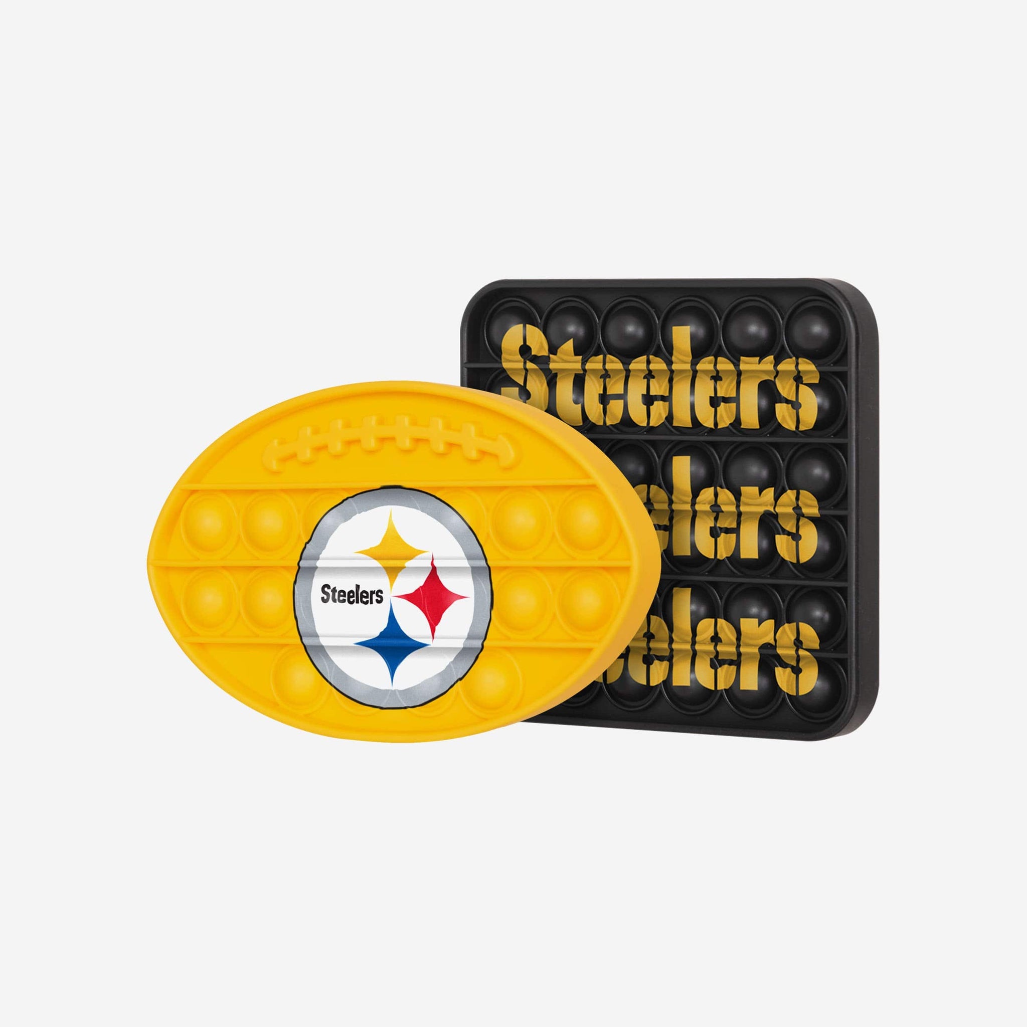 Pittsburgh Steelers 2 Pack Ball & Square Push-Itz Fidget FOCO