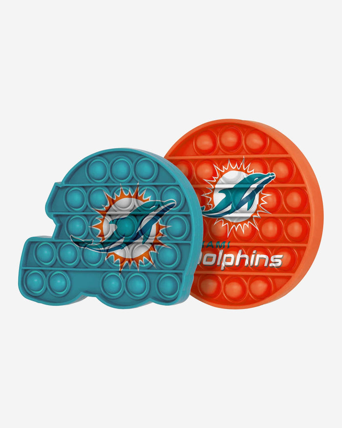 Miami Dolphins 2 Pack Helmet & Circle Push-Itz Fidget FOCO - FOCO.com