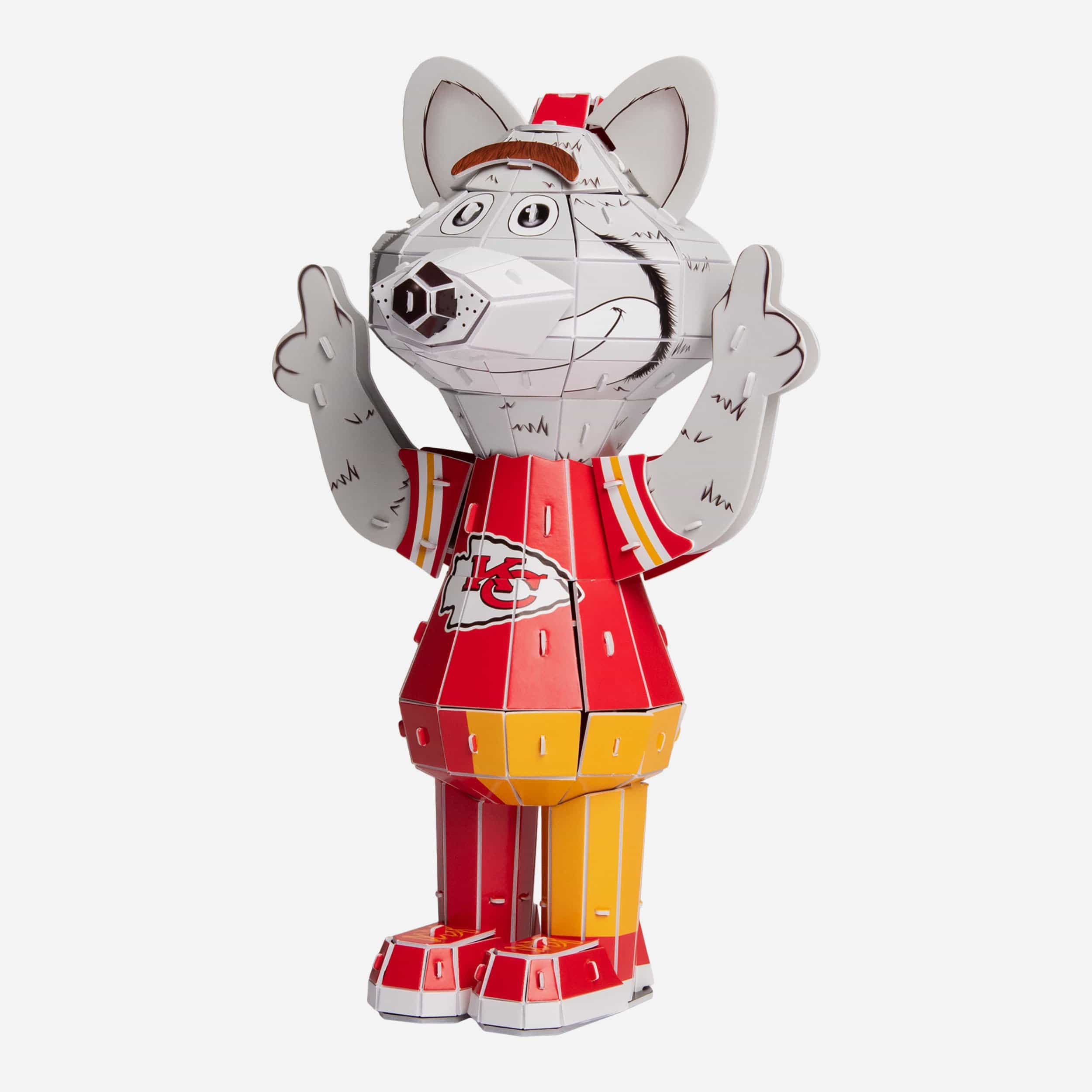 KC WOLF KANSAS CITY CHIEFS MASCOT ACTION POSE LIGHT UP BOBBLE FoCo NEW IN  BOX