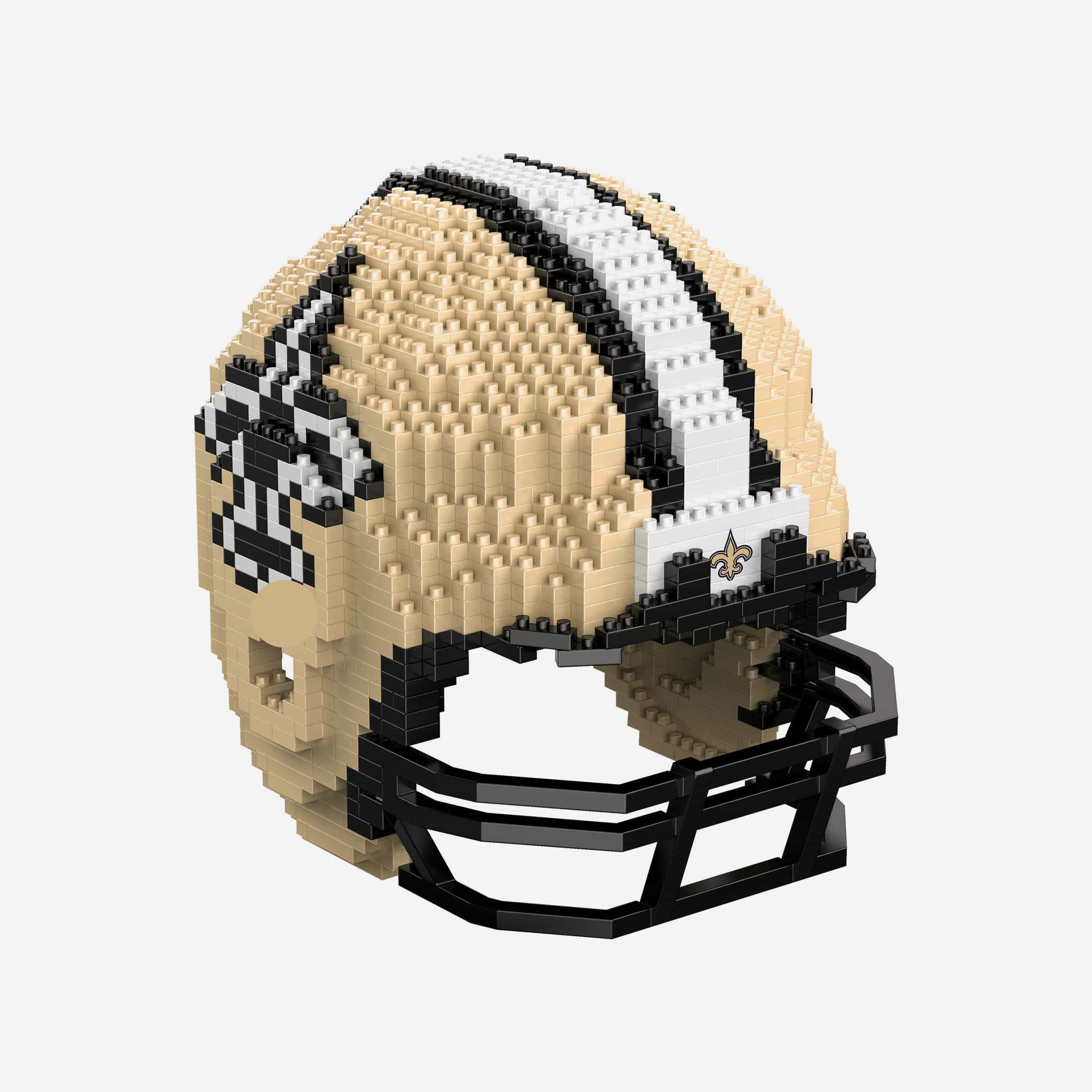 New Orleans Saints NFL 3D BRXLZ Puzzle Replica Mini Helmet Set