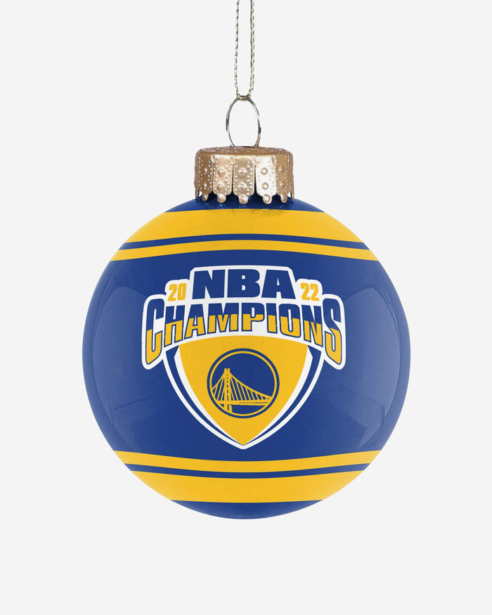 Golden State Warriors 2022 NBA Champions Glass Ball Ornament FOCO - FOCO.com