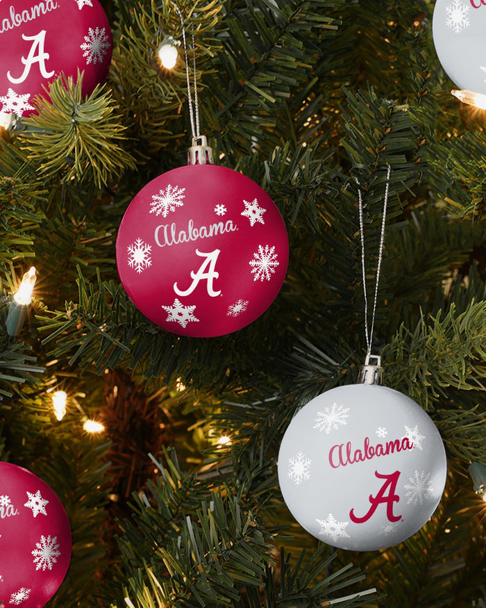 Alabama Crimson Tide 5 Pack Shatterproof Ball Ornament Set FOCO - FOCO.com