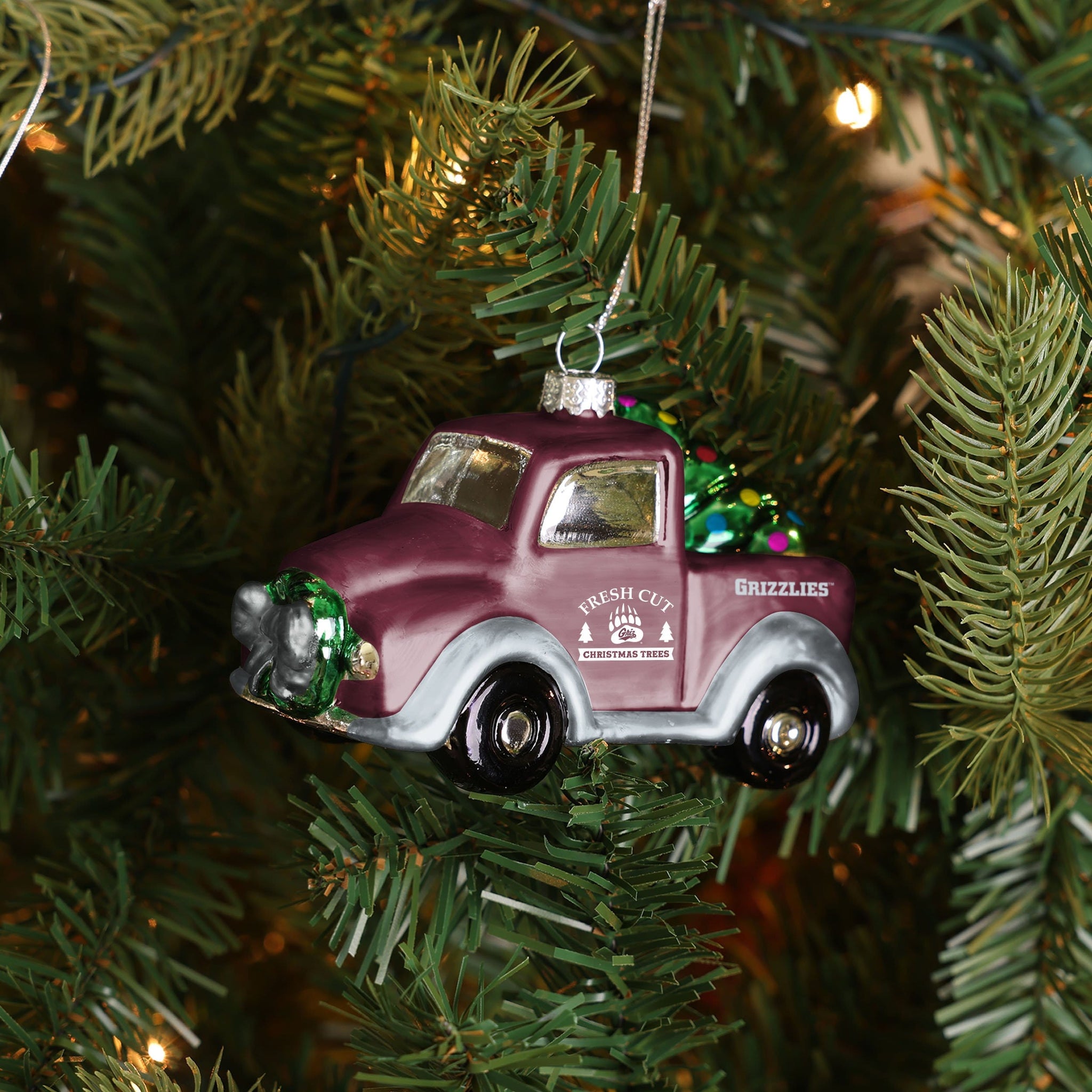 Christmas Truck Beer Can Glass,christmas Trees And Snowflake Ice