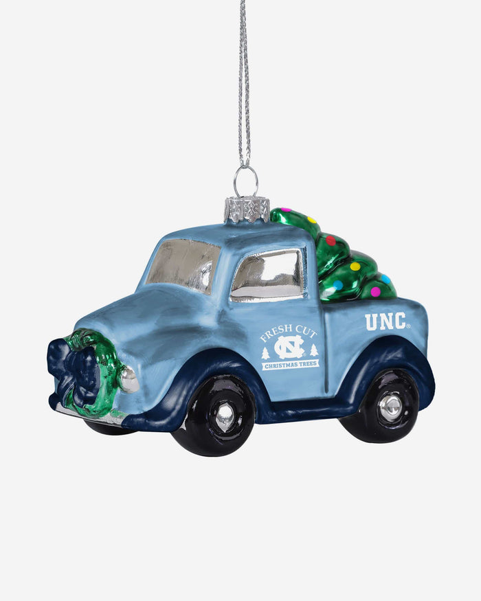 North Carolina Tar Heels Blown Glass Truck Ornament FOCO - FOCO.com