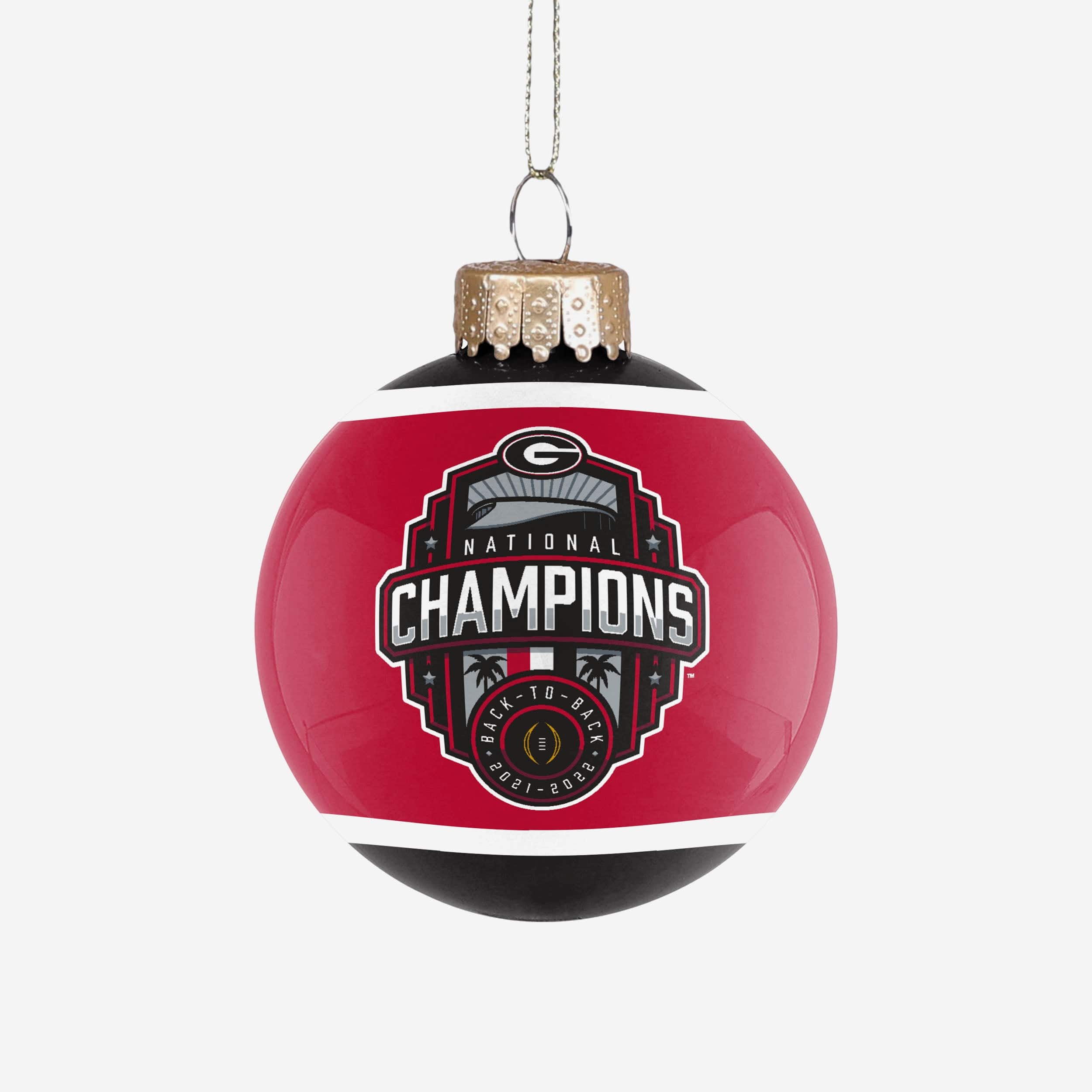 Tampa Bay Buccaneers Super Bowl LV Champions Glass Ball Christmas Ornament