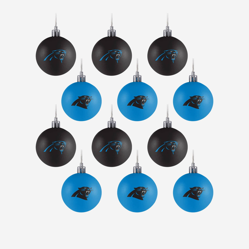 Carolina Panthers 12 Pack Ball Ornament Set FOCO - FOCO.com