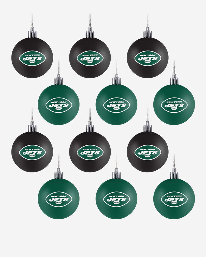 New York Jets 12 Pack Ball Ornament Set Foco - FOCO.com