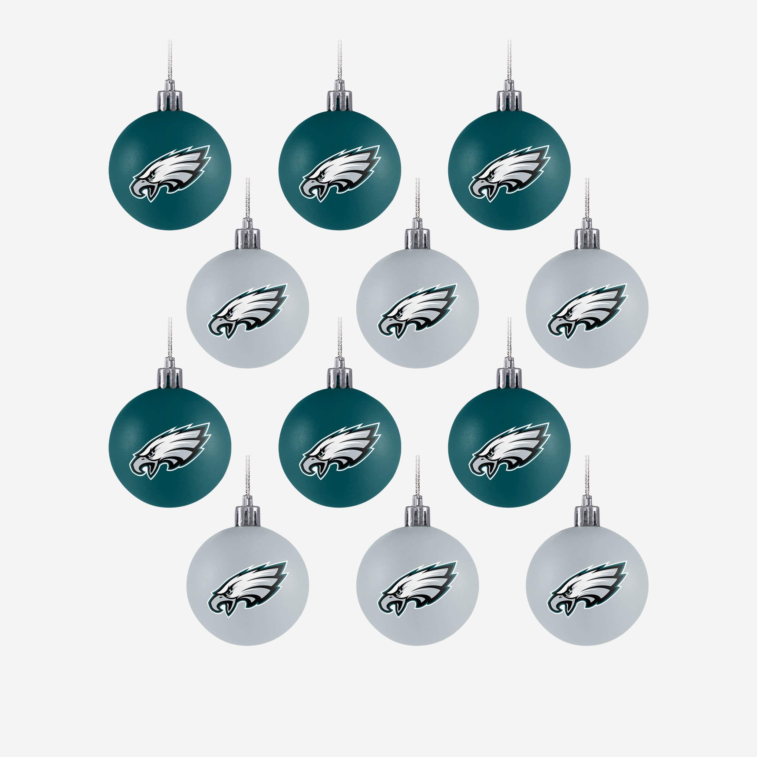 Philadelphia Eagles FOCO Glitter Wood Stump Ornament