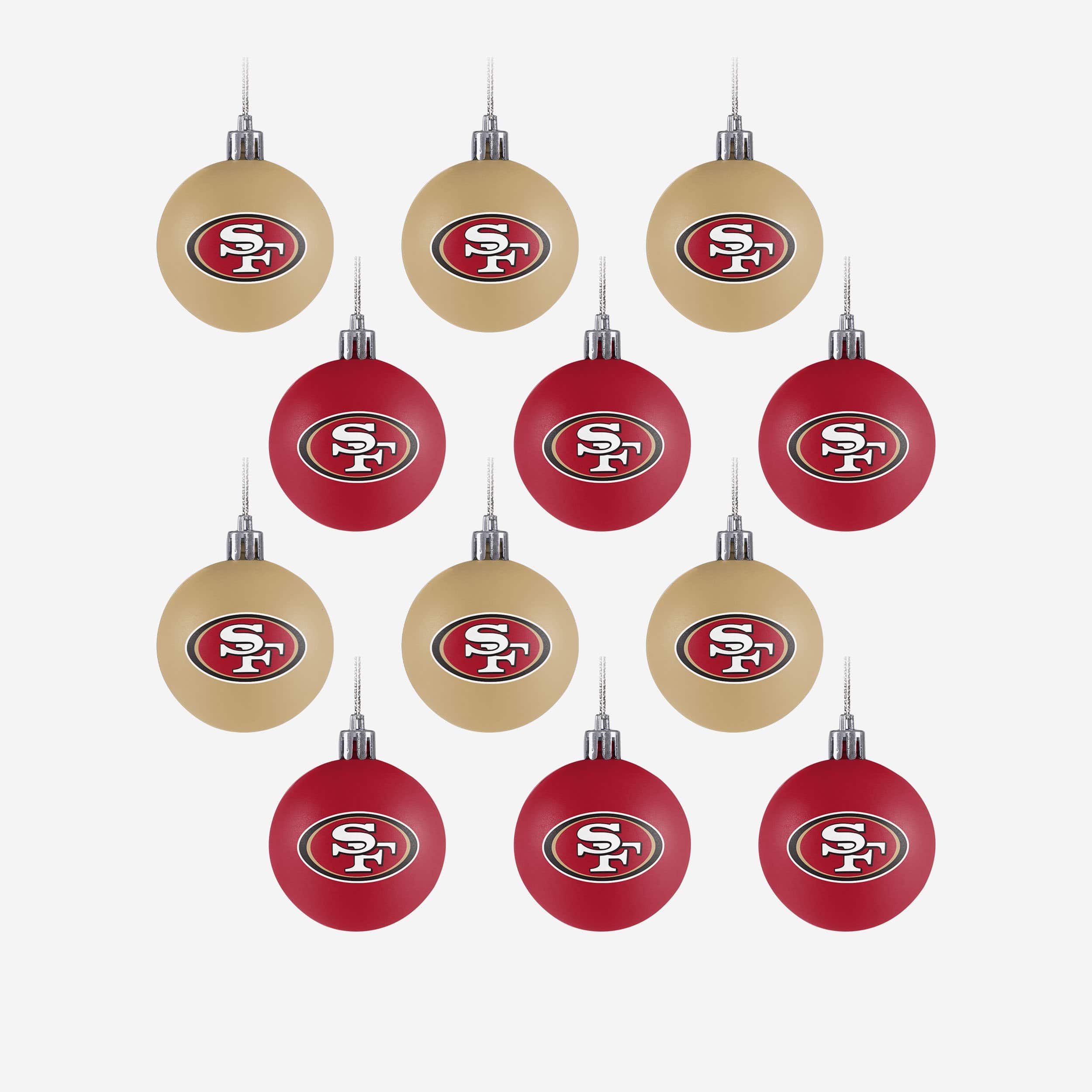 Lids San Francisco 49ers Holiday Ball Ornaments 12-Pack