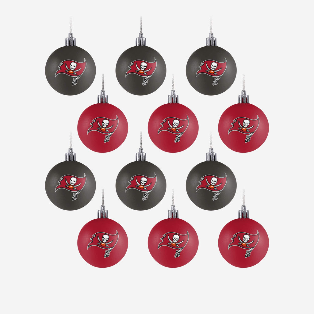 Tampa Bay Buccaneers 12 Pack Ball Ornament Set Foco - FOCO.com