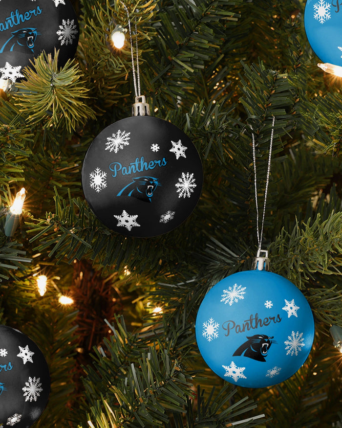 Carolina Panthers 5 Pack Shatterproof Ball Ornament Set FOCO - FOCO.com