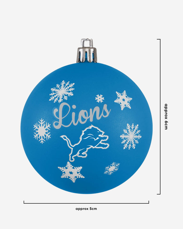 Detroit Lions 5 Pack Shatterproof Ball Ornament Set FOCO - FOCO.com