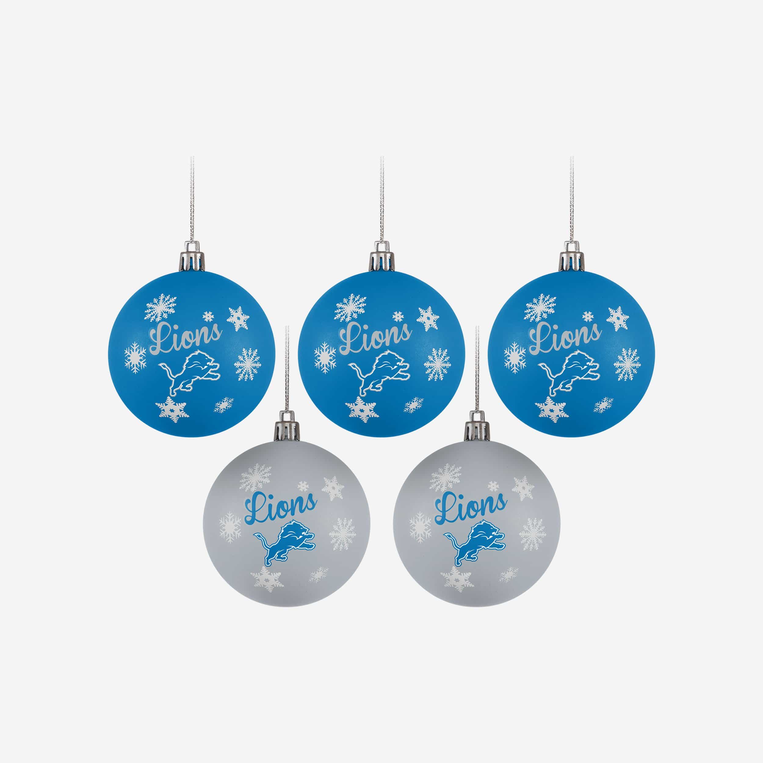 Detroit Lions 12 Pack Ball Ornament Set FOCO